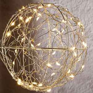 Светодиодный шар Светосфера 15 см, 60 теплых белых LED ламп с мерцанием, на батарейках, таймер, IP44 Koopman (Купман) фото 7