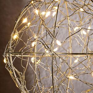 Светодиодный шар Светосфера 15 см, 60 теплых белых LED ламп с мерцанием, на батарейках, таймер, IP44 Koopman (Купман) фото 2