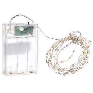 Светодиодная гирлянда Капельки Grande Extra Lights на батарейках 2 м, 132 разноцветных LED ламп, серебряная проволока, таймер, IP20 Koopman фото 2