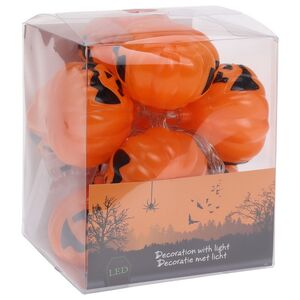 Светодиодная гирлянда на батарейках Halloween - Вечеринка у Тыковки Джека 1 м, 10 теплых белых LED ламп Koopman (Купман) фото 4