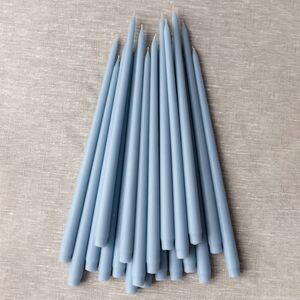 Высокая свеча 42 см Андреа Velvet серо-голубая (Candleslight, Россия). Артикул: всв-42-16