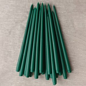 Высокие свечи Андреа Velvet 42 см, 10 шт, темно-зеленые (Candleslight, Россия). Артикул: всв-42-12-набор