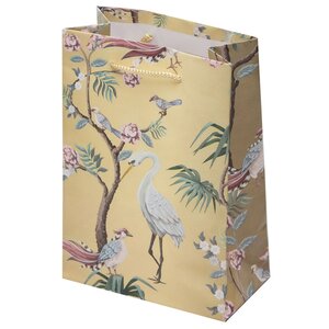 Подарочный пакет Райские птицы 16*11 см, ванильный (Koopman, Нидерланды). Артикул: ID76448