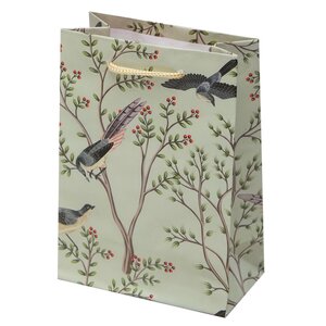 Подарочный пакет Райские птицы 16*11 см, оливковый Koopman фото 1