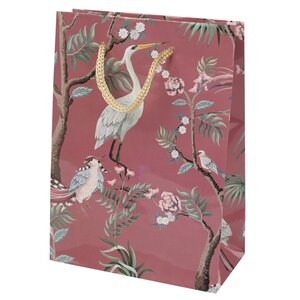 Подарочный пакет Райские птицы 16*11 см, малиновый Koopman фото 1