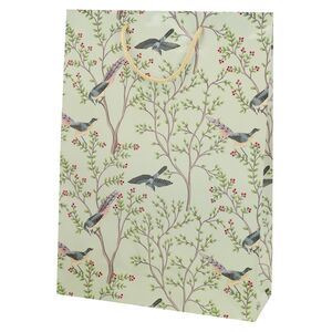 Подарочный пакет Райские птицы, оливковый