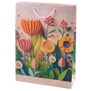 Подарочный пакет Весенний Сад 34*25 см розовый (Koopman, Нидерланды). Артикул: APF806430-2