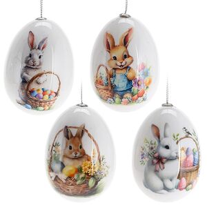 Пасхальные украшения Яйца: Нарядный Кролик 9 см, 4 шт Koopman (Купман) фото 6