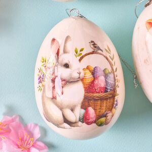 Пасхальные украшения Яйца: Нарядный Кролик 9 см, 4 шт Koopman (Купман) фото 2