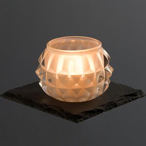 Подсвечник для чайной свечи Беллиссимо - Ромбы 5 см матовый, стекло (Koopman, Нидерланды). Артикул: ASH302000-2-1