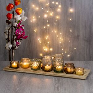 Набор подсвечников Фьюмичино на деревянном подносе, 7 шт (Koopman, Нидерланды). Артикул: ASH504720