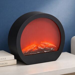 Светодиодный камин Эльблэк 33*34 см, на батарейках Koopman фото 4