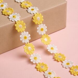 Декоративная лента Гербера 200*5 см желтая