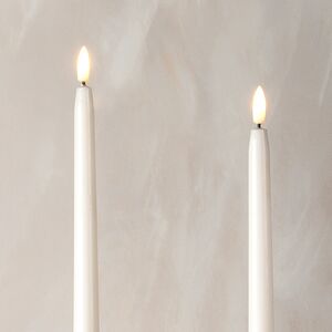 Столовая светодиодная свеча с имитацией пламени Romance 38 см белая, 2 шт с пультом, таймер, на батарейках Koopman (Купман) фото 2