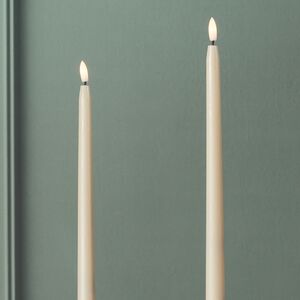 Столовая светодиодная свеча с имитацией пламени Romance 38 см слоновая кость, 2 шт с пультом, таймер, на батарейках Koopman (Купман) фото 2