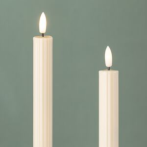 Столовая светодиодная свеча с имитацией пламени Softness 25 см слоновая кость, 2 шт с пультом, таймер, на батарейках Koopman фото 2