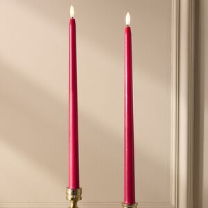 Столовая светодиодная свеча с имитацией пламени Романтика 38 см красная, 2 шт с пультом, таймер, на батарейках Koopman (Купман) фото 2