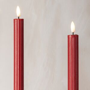 Столовая светодиодная свеча с имитацией пламени Softness 25 см красная, 2 шт с пультом, таймер, на батарейках Koopman фото 2