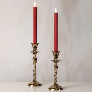 Столовая светодиодная свеча с имитацией пламени Softness 25 см красная, 2 шт с пультом, таймер, на батарейках Koopman фото 3