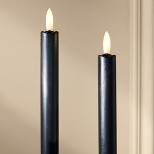 Столовая светодиодная свеча с имитацией пламени Sunrise 25 см черная, 2 шт с пультом, таймер, на батарейках Koopman (Купман) фото 3