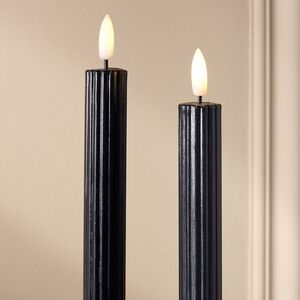 Столовая светодиодная свеча с имитацией пламени Softness 25 см черная, 2 шт с пультом, таймер, на батарейках Koopman (Купман) фото 3