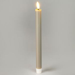 Столовая светодиодная свеча с имитацией пламени Sunrise 25 см серая, 2 шт с пультом, таймер, на батарейках