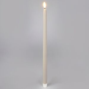 Столовая светодиодная свеча с имитацией пламени Romance 38 см серая, 2 шт с пультом, таймер, на батарейках