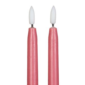 Столовая светодиодная свеча с имитацией пламени Romance 38 см розовая, 2 шт с пультом, таймер, на батарейках Koopman (Купман) фото 5