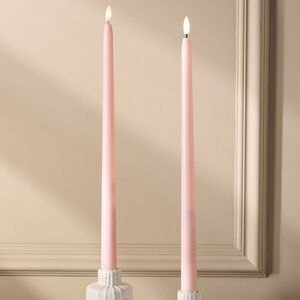 Столовая светодиодная свеча с имитацией пламени Romance 38 см светло-розовая, 2 шт с пультом, таймер, на батарейках Koopman (Купман) фото 2
