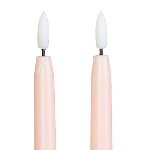 Столовая светодиодная свеча с имитацией пламени Romance 38 см светло-розовая, 2 шт с пультом, таймер, на батарейках Koopman (Купман) фото 7