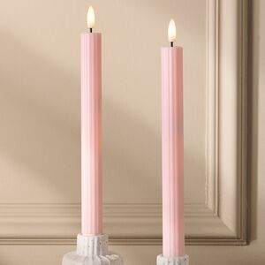 Столовая светодиодная свеча с имитацией пламени Softness 25 см светло-розовая, 2 шт с пультом, таймер, на батарейках Koopman (Купман) фото 2