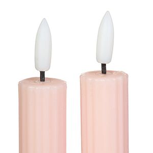 Столовая светодиодная свеча с имитацией пламени Softness 25 см светло-розовая, 2 шт с пультом, таймер, на батарейках Koopman (Купман) фото 5