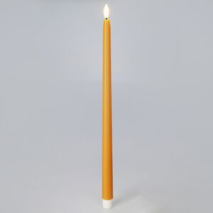 Столовая светодиодная свеча с имитацией пламени Romance 38 см желтая, 2 шт с пультом, таймер, на батарейках