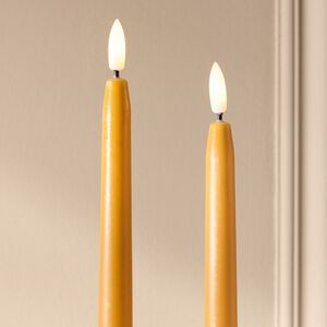 Столовая светодиодная свеча с имитацией пламени Romance 38 см желтая, 2 шт с пультом, таймер, на батарейках Koopman (Купман) фото 3