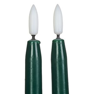 Столовая светодиодная свеча с имитацией пламени Romance 38 см темно-зеленая, 2 шт с пультом, таймер, на батарейках Koopman (Купман) фото 5