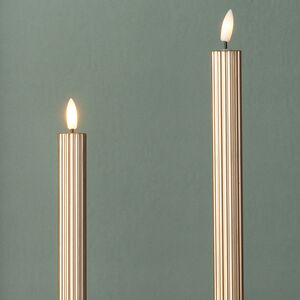 Столовая светодиодная свеча с имитацией пламени Softness 25 см золотая, 2 шт с пультом, таймер, на батарейках Koopman (Купман) фото 2