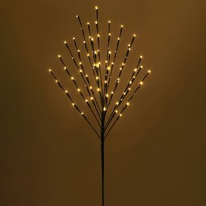 Светодиодное дерево Лейтон 110 см, 80 теплых белых LED ламп, на батарейках, таймер, IP44