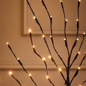 Светодиодное садовое дерево на колышке Лейтон 110 см, 80 теплых белых LED ламп, на батарейках, таймер, IP44 Koopman (Купман) фото 5