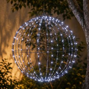 Светодиодный шар Яркие Огни 50 см, 320 холодных белых LED ламп, таймер, IP44
