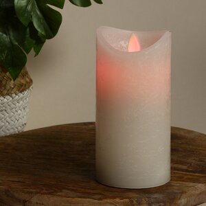 Светодиодная восковая свеча Живое Пламя RGB 15*7.5 см, белая, на батарейках Koopman фото 2