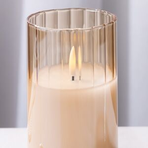 Светодиодная свеча с имитацией пламени Тотнес 15 см янтарная, стекло, на батарейках, таймер Koopman (Купман) фото 2