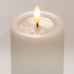 Уличная светодиодная свеча с имитацией пламени Дарвен 10 см белая, на батарейках, таймер Koopman (Купман) фото 2
