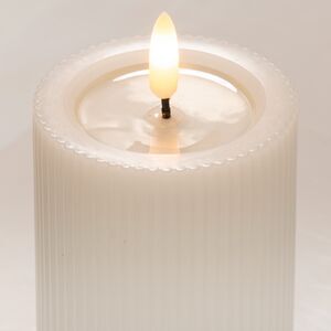 Уличная светодиодная свеча с имитацией пламени Дарвен 15 см белая, на батарейках, таймер Koopman (Купман) фото 2
