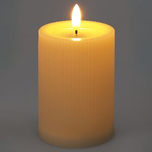Уличная светодиодная свеча с имитацией пламени Дарвен 10 см слоновая кость, на батарейках, таймер