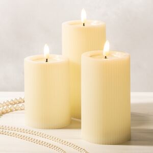 Уличная светодиодная свеча с имитацией пламени Дарвен 12.5 см слоновая кость, на батарейках, таймер Koopman (Купман) фото 4