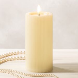 Уличная светодиодная свеча с имитацией пламени Дарвен 15 см слоновая кость, на батарейках, таймер (Koopman, Нидерланды). Артикул: AX5385120