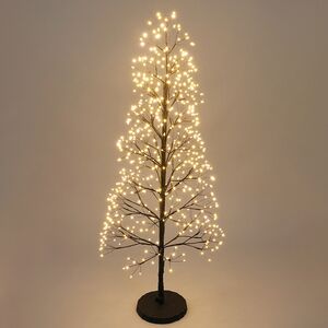 Светодиодная елка Lumivia 100 см черная, 600 теплых белых LED ламп, IP44