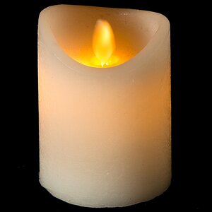 Светильник свеча восковая Живое Пламя 10*7.5 см белая на батарейках, таймер Koopman фото 6