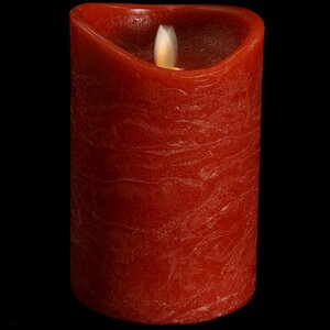 Светильник свеча восковая Живое Пламя 15*10 см красная, на батарейках Koopman фото 5