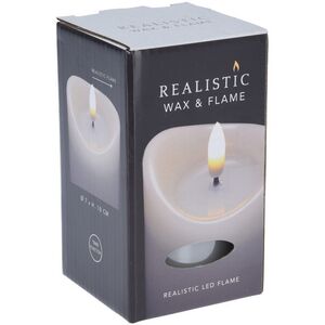 Светодиодная свеча с имитацией пламени Кертон 10 см, белая восковая, на батарейках, таймер Koopman фото 2